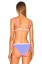 view 3 of 4 Mika Bikini Top in Pink & Periwinkle Colorblock