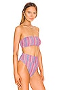 view 2 of 5 KELSEY 비키니 탑 in Shine Valentines Stripe