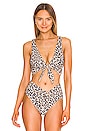 view 1 of 4 Dallas Bikini Top in Taupe Core Leopard
