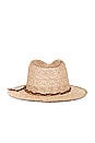 view 2 of 3 Messer Western Straw Fedora Hat in Sand
