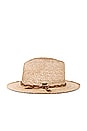 view 3 of 3 Messer Western Straw Fedora Hat in Sand