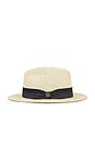 view 3 of 3 Roma Straw Fedora Hat in Natural & Black