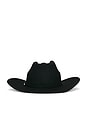 view 2 of 3 Prescott Brick Top Cowboy Hat in Black