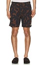 view 5 of 5 Everyday Stretch Hybrid Swim Short in Pinecone Brown Floral