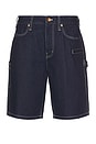 view 1 of 7 Builders Carpenter Baggy Short in Rinse Denim
