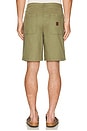 view 2 of 5 Surplus Vintage Wash Herringbone Shorts in Washed Olive Green
