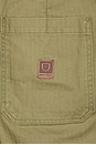 view 5 of 5 Surplus Vintage Wash Herringbone Shorts in Washed Olive Green