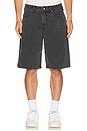 view 1 of 6 Builders Carpenter Baggy Short in Washed Black Denim