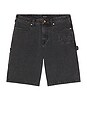 view 5 of 6 Builders Carpenter Baggy Short in Washed Black Denim