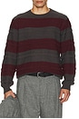 view 3 of 4 Midnight Crew Sweater in Black & Port Stripe
