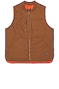 view 1 of 7 Builders Abraham Reversible Vest in Bison & Burnt Red