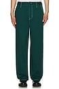 view 4 of 5 Baggy Skate Panst in Deep Emerald