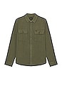 view 1 of 3 Bowery Textured Loop Twill Overshirt in Olive Surplus