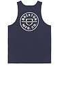 view 1 of 3 Crest Tank Top in Washed Navy & Off White