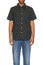 view 4 of 4 Charter Print Short Sleeve Shirt in Washed Black Pyramid