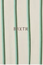 view 3 of 4 Cru Stripe Relaxed Short Sleeve Shirt in Beige, Pine Needle, & Aquatic Green