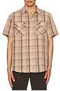 view 3 of 3 Wayne Western Short Sleeve Shirt in Western Plaid