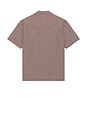 view 2 of 4 Micro Plaid Relaxed Short Sleeve Shirt in Cordovan Red Micro Plaid