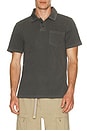 view 3 of 4 Vintage Wash Short Sleeve Polo in Washed Black
