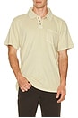 view 3 of 4 Vintage Wash Short Sleeve Polo in Washed Khaki