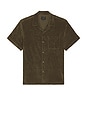 view 1 of 4 Bunker Terry Cloth Short Sleeve Camp Collar Shirt in Ivy Green
