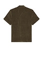 view 2 of 4 Bunker Terry Cloth Short Sleeve Camp Collar Shirt in Ivy Green