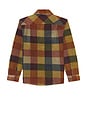 view 2 of 5 Bowery Artic Stretch Fleece Shirt in Rust & Copper Plaid