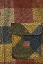 view 3 of 5 Bowery Artic Stretch Fleece Shirt in Rust & Copper Plaid