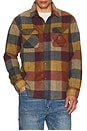 view 4 of 5 Bowery Artic Stretch Fleece Shirt in Rust & Copper Plaid