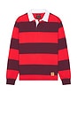 view 1 of 5 Union Heavy Weight Rugby Polo in Adrenaline Rush & Port