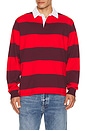 view 4 of 5 Union Heavy Weight Rugby Polo in Adrenaline Rush & Port