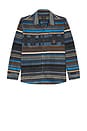 view 4 of 5 Bowery Arctic Stretch Fleece Shirt in Mood Indigo Blanket Stripe