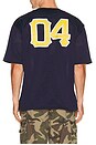 view 2 of 4 The Brixton Mesh Short Sleeve Baseball Jersey in Washed Navy