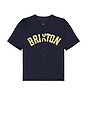 view 4 of 4 The Brixton Mesh Short Sleeve Baseball Jersey in Washed Navy