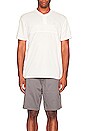 view 3 of 3 Beta Square Short Sleeve Henley in Off White