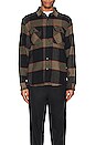 view 4 of 4 Bowery Flannel Shirt in heather grey & charcoal