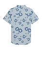 view 2 of 3 Charter Print Short Sleeve Shirt in Dusty Blue, Pacific Blue & Coral Pink