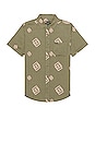 view 1 of 3 Charter Slub Short Sleeve Shirt in Olive Surplus & Coral Pink