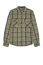 view 1 of 4 Bowery Heavy Weight Flannel Shirt in Olive Surplus, Black & White