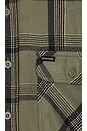view 3 of 4 Bowery Heavy Weight Flannel Shirt in Olive Surplus, Black & White