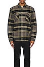 view 3 of 3 Bowery Heavy Weight Flannel in Black & Beige