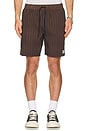 view 5 of 6 Everyday Stretch Hybrid Short in Washed Navy & Sunbaked Herringbone