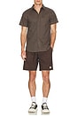 view 6 of 6 Everyday Stretch Hybrid Short in Washed Navy & Sunbaked Herringbone