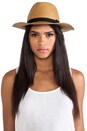 view 1 of 4 Maddock Fedora in Tan & Brown