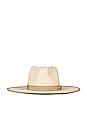view 2 of 3 Jo Straw Rancher Hat in Natural & Beige