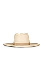 view 3 of 3 Jo Straw Rancher Hat in Natural & Beige