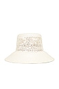 view 2 of 3 Lopez Panama Straw Bucket Hat in Panama White