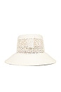 view 3 of 3 Lopez Panama Straw Bucket Hat in Panama White