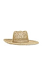 view 3 of 3 Joanna Straw Hat in Tan & Tan Seagrass