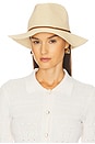 view 1 of 4 Wesley Straw Packable Fedora in Tan